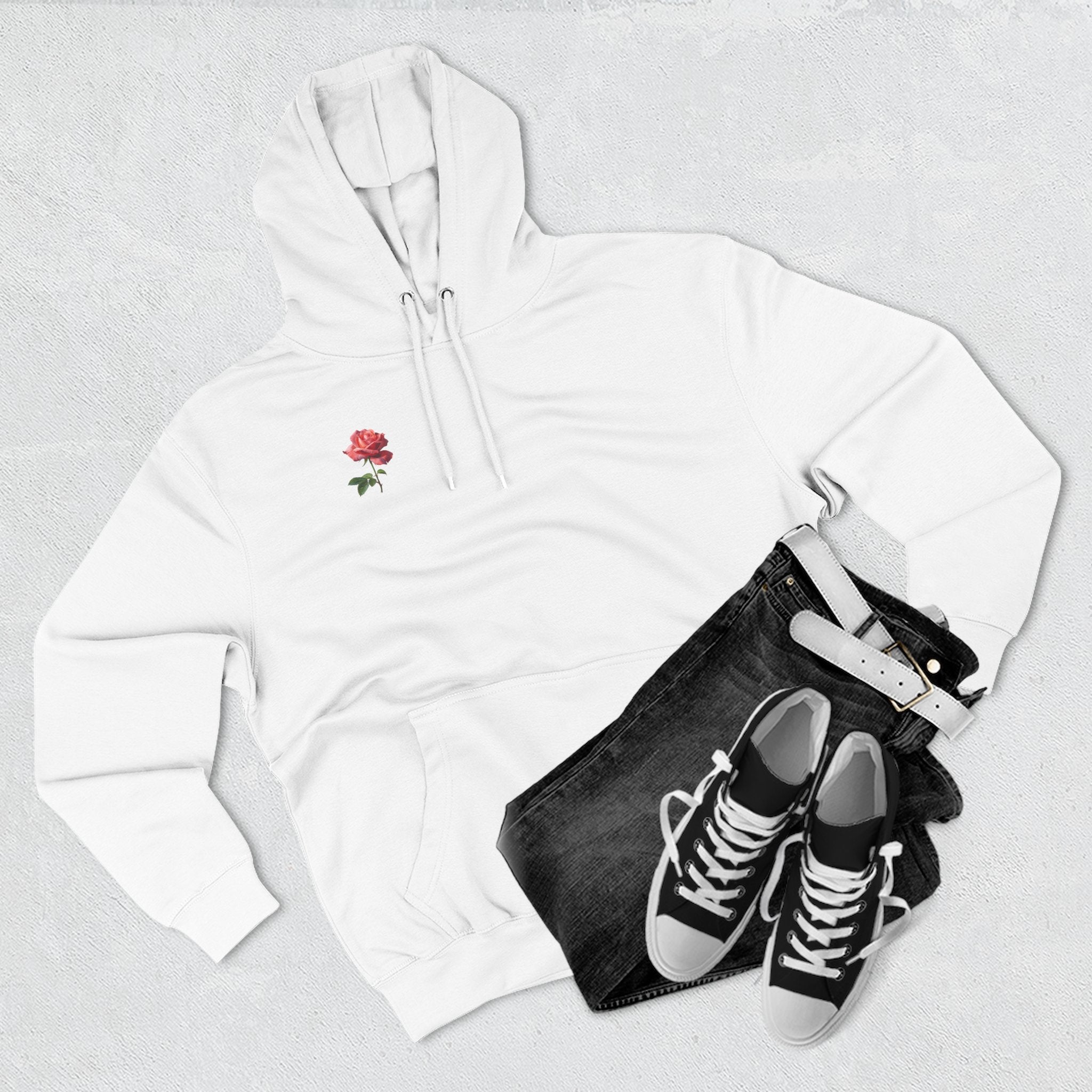 Rose 'Keep Growing' Hoodie — Floral Inspirational Sweatshirt