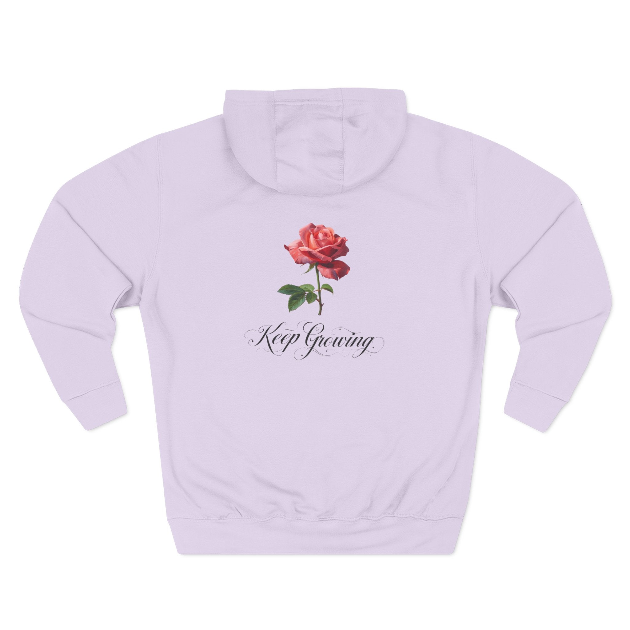 Rose 'Keep Growing' Hoodie — Floral Inspirational Sweatshirt