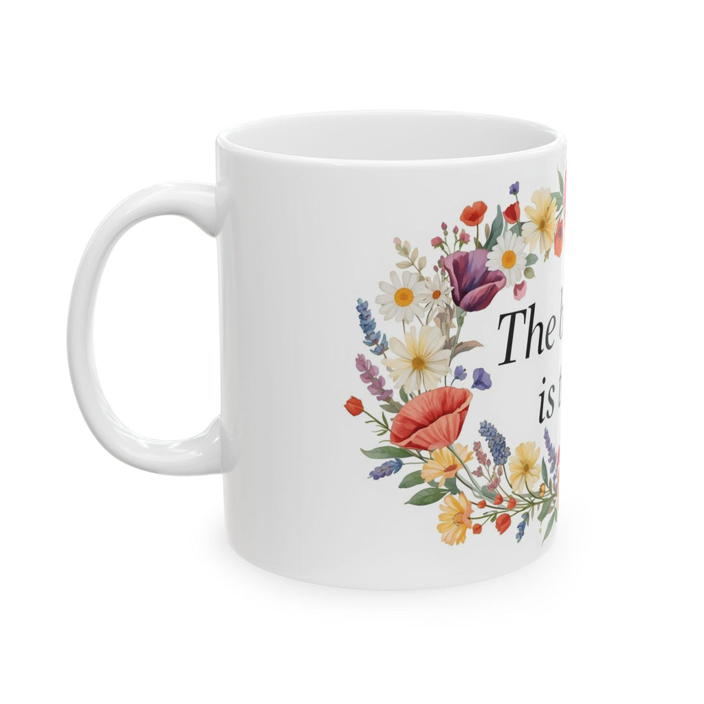 The best day is today Mug | Floral wreath ceramic mug