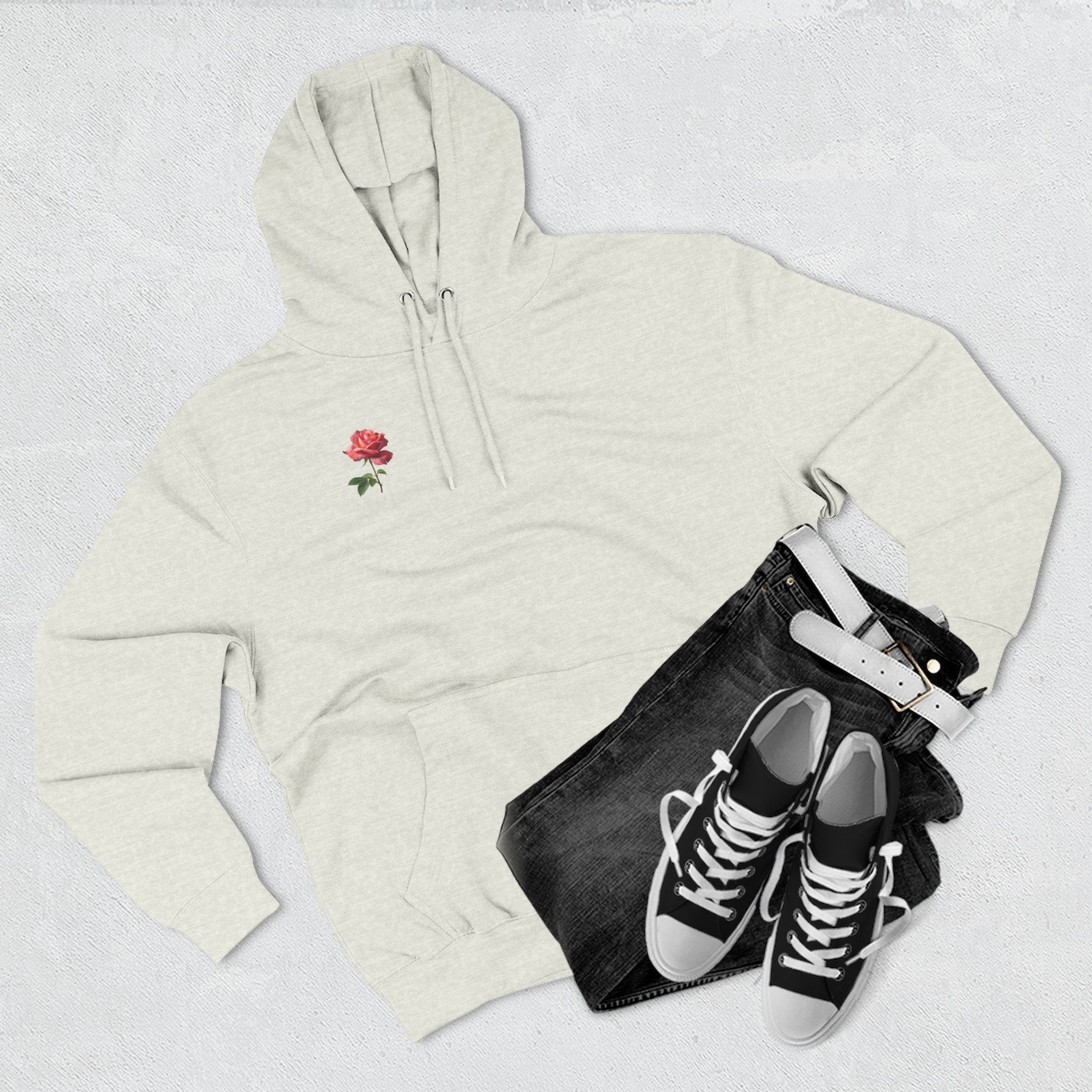 Rose 'Keep Growing' Hoodie — Floral Inspirational Sweatshirt